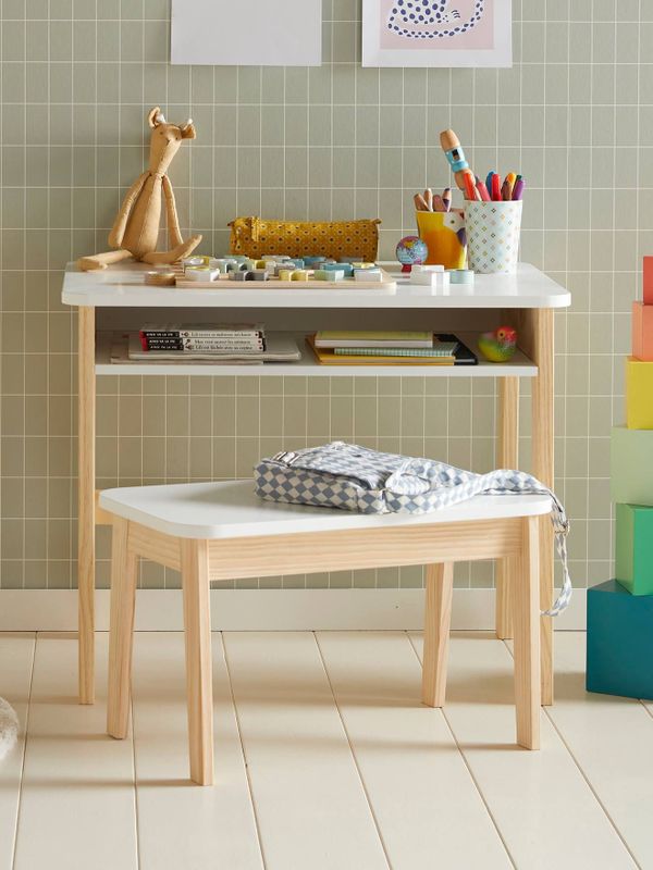 Vertbaudet Bureau - Kruk - Kinderen - Houtvezelplaat - Grenen - Ecolier