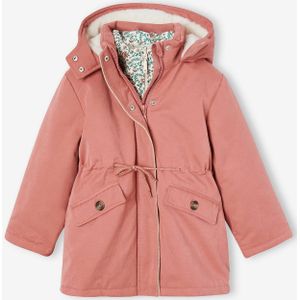 3-in-1 parka voor meisjes + mouwloze bodywarmer oudroze