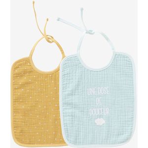 Set met 3 slabbetjes baby set blauw