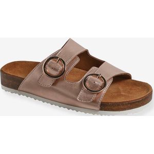 Verstelbare junior sandalen met dubbele bandjes goud