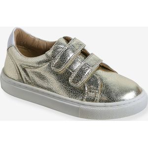 Goudkleurige leren kindersneakers goud