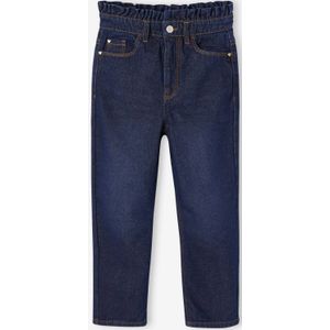 Mom jeans met hartjeszakken op de achterkant Meisje ongewassen denim