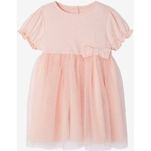 Tulle glitter jurk voor baby lichtroze