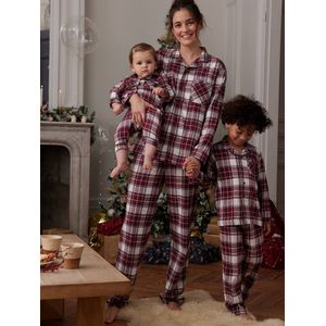 Geruite kerstpyjama voor dames familie-capsulecollectie rood, geruit