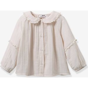 Babyblouse van katoengaas - biokatoen CYRILLUS ecru