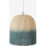 Lampenkap voor hanglamp bamboe Tie and Dye beige / blauw