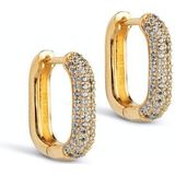 Sparkling Square Hoops 15 mm