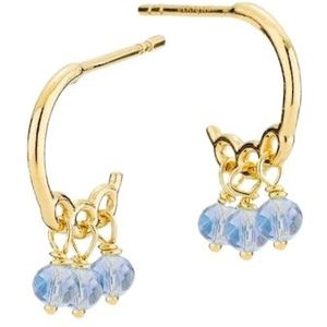 Majesty Hoops With Blue Pearls