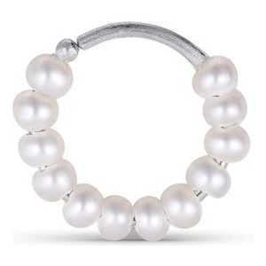 Row Pearl Twist Hoop