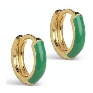 Enamel Chunky Hoops Grass Green