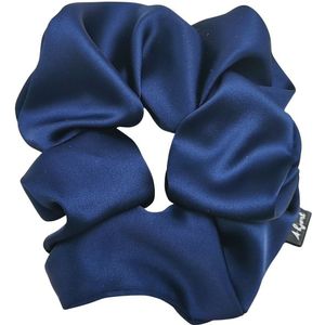 Hair Scrunchie Navy Satin