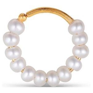 Row Pearl Twist Hoop