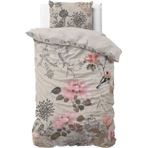 Sleeptime - Forest Flowers - Dekbedovertrek - Créme - 140 x 200/220 cm