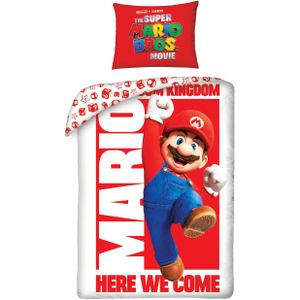Super Mario - Dekbedovertrek - Here we Come - Eenpersoons - 140 x 200 + 70 x 90 cm - Katoen