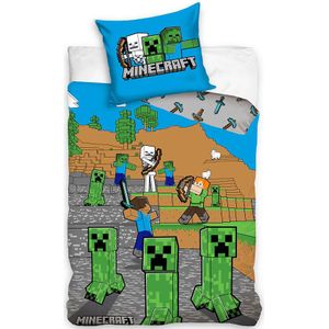 Minecraft Dekbedovertrek 140 X 200 Cm – Katoen (60 X 70 Cm)