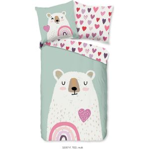 Good Morning - Kinderdekbedovertrek - Multi - 135x200 cm - Katoen Flanel