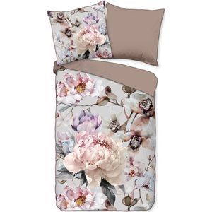 Descanso - Colinda - Dekbedovertrek - Grijs - 155x220 cm - Katoen Satijn