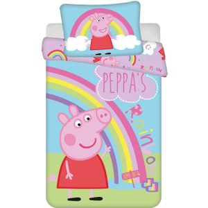Peppa Pig Baby dekbedovertrek 100 x 135 cm + 40 x 60 cm - Katoen