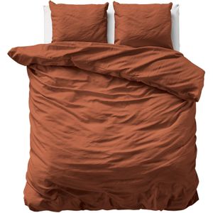 Primaviera - Deluxe Uni Satijn - Dekbedovertrek - Bruin - 240 x 200/220 cm