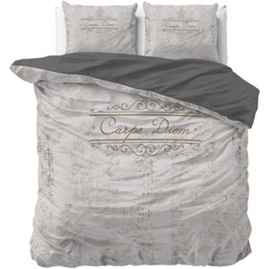 Sleeptime - Dekbedovertrek Carpe Diem 2 - Beige - 240x200x220 + 2 Kussenslopen 60x70