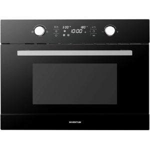Inventum IMC6044GK - Inbouw combi-oven - Hetelucht - Magnetron - Grill - 44 liter - 45 cm hoog - Tot 230 graden - Zwart/RVS