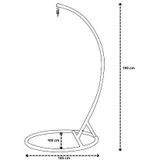 Rijoka - Frame Standaard voor Hangstoel - Bruin - Stalen Frame - Draagkracht 120kg