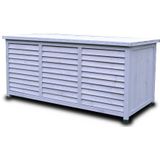 Rijoka Houten Opbergbox - Tuinbox - 350L - 1300x640x600mm - Blauwgrijs