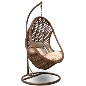 Rijoka - Ragna Rope - Schommelstoel - Bruin - Rattan