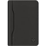 Card Wallet Snap Leather Black