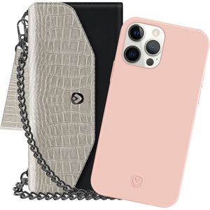 2-in-1 Clutch Luxe iPhone 13 Pro Max Roze