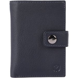 Card Wallet Leer MagSafe Luxe Navy Blauw