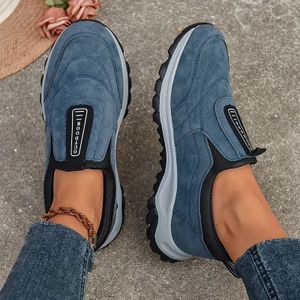 TEMU Alltagskomfort, FAYWELLME Slip-On Sneaker - Leichte, Atmungsaktive Freizeitschuhe für Alle Jahreszeiten, Low-Top-Design in Schwarz, Beige und Blau mit weißen Sohlenakzenten, FAYWELLME