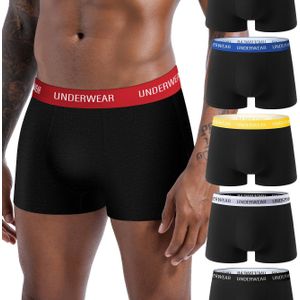 TEMU Set von 5 Herren-Boxershorts in klassischem Hochwert-Weiß, mit einem stilvollen und atmungsaktiven Design für und Trend.