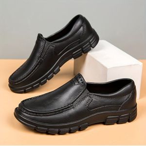 TEMU Herren Business-Casual-Schuhe, Strapazierfähige Arbeitsschuhe, Einfache Weiche Schuhe für die Lebensmittelindustrie, Leichte Slip-On-Fahrtschuhe Geeignet für die Arbeit