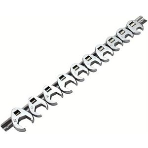 TEMU Set mit 10 Krähenfuß-Schlüsseln mit einem 3/8--Antrieb, von 10 bis 22 mm, für die Verwendung mit Drehmomentschlüsseln.