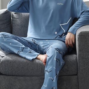 TEMU 2er-Set Herren Pyjama mit Langarmhemd und Hosen mit Kapuze