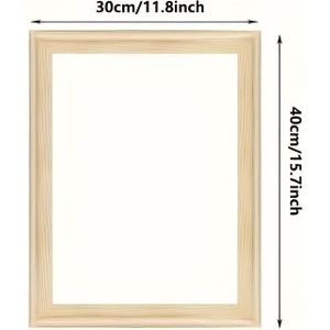 TEMU Französischer Rechteckiger Holzrahmen Für Die Wand, Mit Nummeriertem Inneren Rahmen, Zum Selbermachen