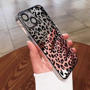 TEMU Leopard-Druck Hochwertige Schutzh�ülle für Handy, Handgefühl, Geeignet für /15/14/13/12/11 Serie, Schützt die Kamera-, Sieben Farben, Transparent, Leicht, Stoßdämpfend, Langlebig und Stilvoll