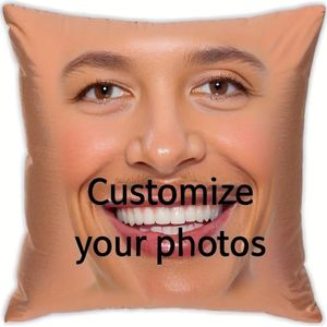 TEMU Personalisierbare Polyester-Kissenbezug - Einseitige Drucke, Reißverschluss, Maschinenwaschbar - für Sofa- und Bett-Dekor-Kissen, Einlage nicht enthalten