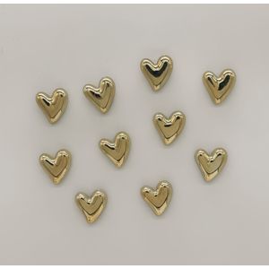 TEMU 10 Stück Goldene Herz Kühlschrankmagnete - Niedliche Metall Liebes Dekorative Set für Zuhause, Küche, Büro Whiteboard - Ideales Valentinstagsgeschenk für Freunde & Liebste, Kühlschrankmagnete
