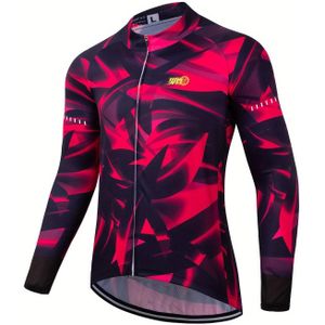 TEMU Fashion Gradient Langarm-Radtrikot Tops für Herren und Damen Radtrikot Jacke mit Reißverschluss für Frühling, Sommer und Herbst