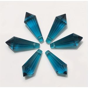 TEMU 20 Stück 8x20mm Bunte Glasperlen für die Schmuckherstellung - Wassertropfenform, Glasperlen für Ohrringe, Armbänder, Halsketten, DIY Basteln
