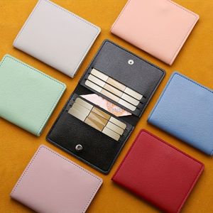 TEMU 1pc Einfacher ultradünner Kartenhalter Geldclip Solide lässige PU-Leder-Multikarten-Kartenhalter Münzbörse für Männer oder Frauen