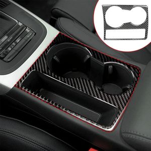 TEMU Kohlefaser Mittelkonsolenabdeckung für for AUDI A4, B8, A5, 2009-2015: Getränkehalter und Ablagefach