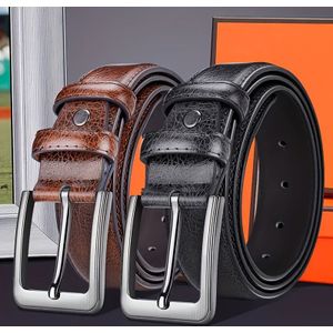 TEMU 1/2-teiliges Set für Herren mit Pin-Bügelschloss, lässiger Gürtel, tägliche Pendelung, Geschäftsparty, Festtags-Geschenk