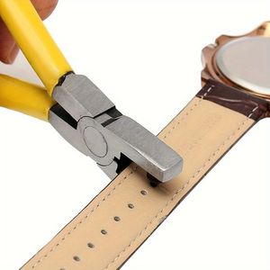 TEMU Robuste Kohlenstoffstahl Lochstanzzange mit Vielseitigen Öffnungen für Gürtel & Schnürsenkel - Ideal für Uhren, Sandalen, Etiketten - Präzise 2mm Locherstellung, Langlebige Gelbe Griffe