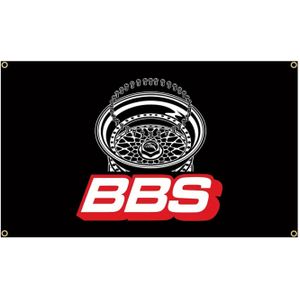 TEMU . 3x5 Fuß (90x150 cm) Professionelle Fahrradradnaben-Design-Fahne - Langlebiges Wetterbeständiges Polyester-Banner mit BBS-Inspirierter Garagen- & Außendekoration für Autoliebhaber