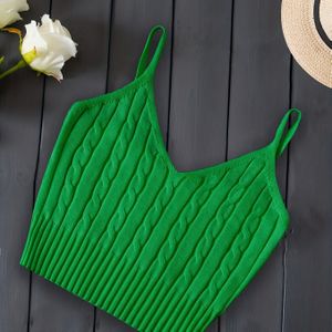 TEMU Gestricktes Cami-Crop-Top zum Valentinstag, vielseitiges ärmelloses Freizeitoberteil für Frühling & Sommer, Damenbekleidung