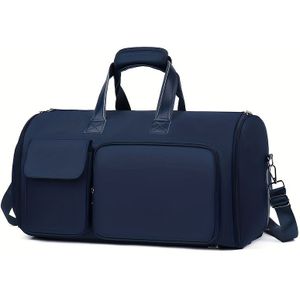 TEMU Große Kapazität Beige Nylon Reise-Anzugtasche, 16-Zoll Multifunktional , Dual Schulter & Handheld, Nicht-Wasserdicht, Reißverschluss, Multi-Tasche Crossbody für Geschäftsreisen & Reisen