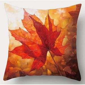 TEMU 1 Stück/4 Stücke Herbst Muster Einseitige Druck Wohnkultur Sofa Kissenbezug Quadratischer Polyester Kissenbezug Moderner Sofa Kissenbezug